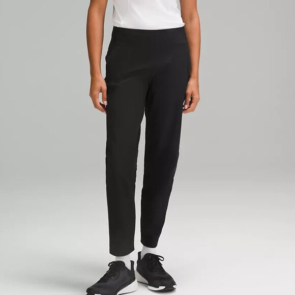 lululemon athletica Pants - LULULEMON SCUBA-LIKE STRETCH FLAT FRONT TROUSER PANTS BACK YOKE REFLECTIVE HEM S